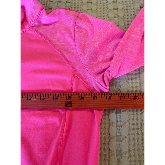 Xersion Jacket Size Medium Semi Fit Hot Pink 3/4 Zip Thumb Holes Stretchy - Picture 7 of 10